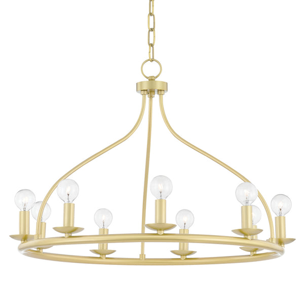Mitzi - H511809-AGB - Nine Light Chandelier - Kendra - Aged Brass from Lighting & Bulbs Unlimited in Charlotte, NC