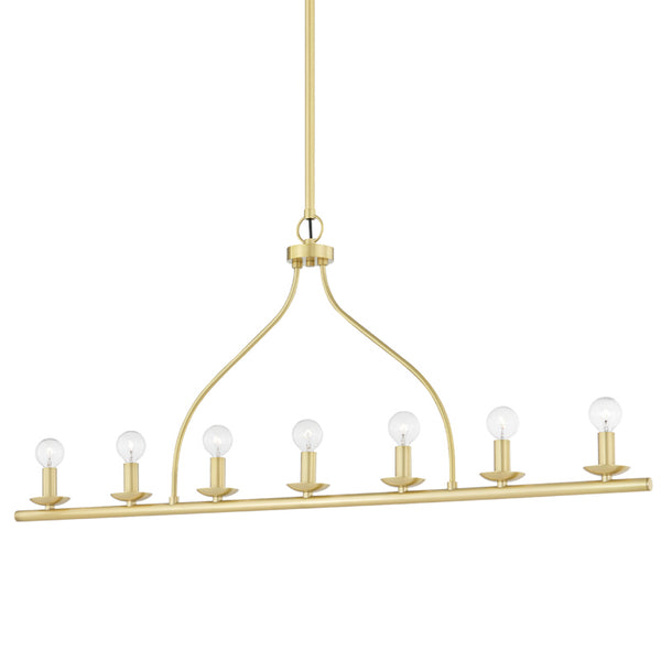 Mitzi - H511907-AGB - Seven Light Island Pendant - Kendra - Aged Brass from Lighting & Bulbs Unlimited in Charlotte, NC