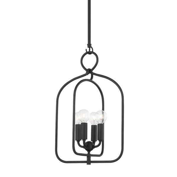 Mitzi - H512701S-AI - Four Light Pendant - Mallory - Aged Iron from Lighting & Bulbs Unlimited in Charlotte, NC