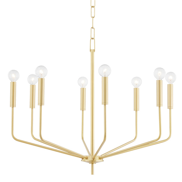 Mitzi - H516808-AGB - Eight Light Chandelier - Bailey - Aged Brass from Lighting & Bulbs Unlimited in Charlotte, NC
