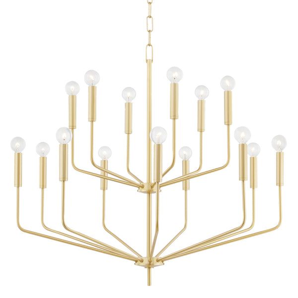 Mitzi - H516815-AGB - 15 Light Chandelier - Bailey - Aged Brass from Lighting & Bulbs Unlimited in Charlotte, NC