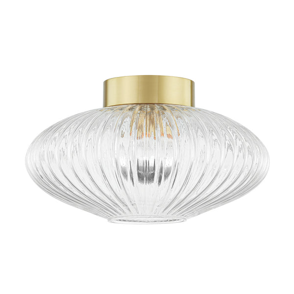 Mitzi - H537501-AGB - One Light Flush Mount - Reba - Aged Brass from Lighting & Bulbs Unlimited in Charlotte, NC