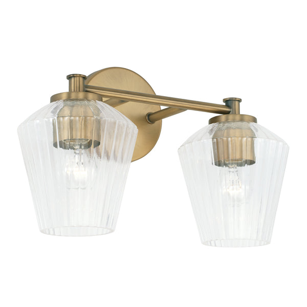Capital Lighting - 141421AD-507 - Two Light Vanity - Beau - Aged Brass from Lighting & Bulbs Unlimited in Charlotte, NC