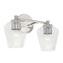 Two Light Vanity from the Beau Collection in Polished Nickel Finish by Capital Lighting