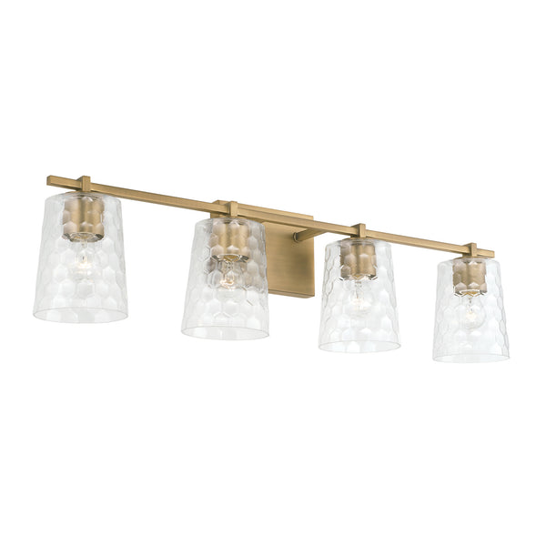 Capital Lighting - 143541AD-517 - Four Light Vanity - Burke - Aged Brass from Lighting & Bulbs Unlimited in Charlotte, NC