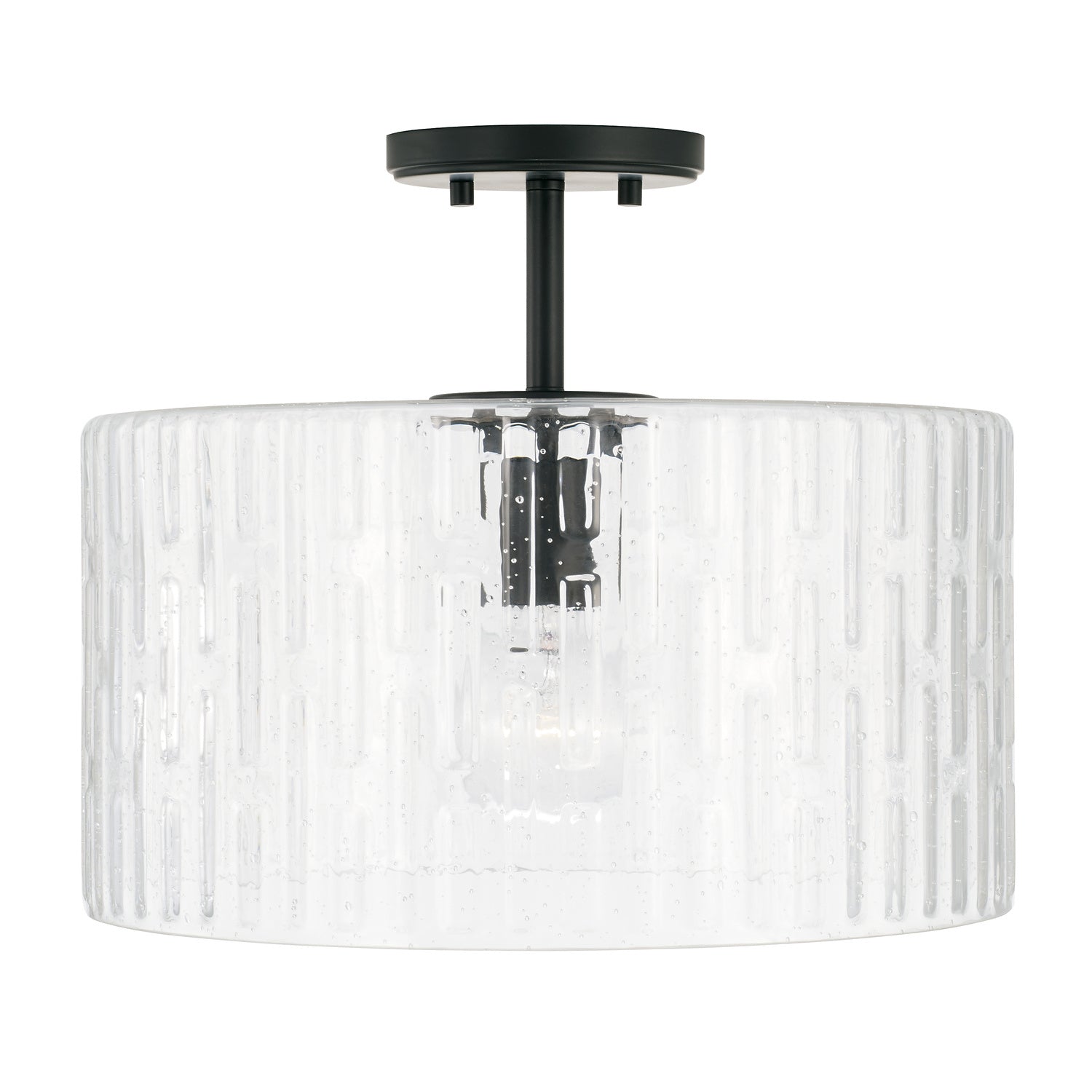 Capital Lighting - 241311MB - One Light Semi-Flush Mount - Emerson - Matte Black from Lighting & Bulbs Unlimited in Charlotte, NC