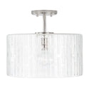 Capital Lighting - 241311PN - One Light Semi-Flush Mount - Emerson - Polished Nickel from Lighting & Bulbs Unlimited in Charlotte, NC