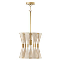 Capital Lighting - 341111NP - One Light Pendant - Bianca - Bleached Natural Rope and Patinaed Brass from Lighting & Bulbs Unlimited in Charlotte, NC