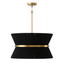 Capital Lighting - 341281KP - Eight Light Pendant - Cecilia - Black Rope and Patinaed Brass from Lighting & Bulbs Unlimited in Charlotte, NC
