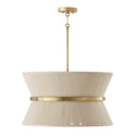 Capital Lighting - 341281NP - Eight Light Pendant - Cecilia - Bleached Natural Rope and Patinaed Brass from Lighting & Bulbs Unlimited in Charlotte, NC