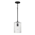 One Light Pendant from the Emerson Collection in Matte Black Finish by Capital Lighting