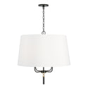Capital Lighting - 341941YA - Four Light Pendant - Beckham - Glossy Black and Aged Brass from Lighting & Bulbs Unlimited in Charlotte, NC