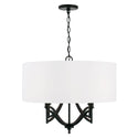 Four Light Pendant from the Sylvia Collection in Matte Black Finish by Capital Lighting