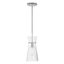 One Light Pendant from the Mila Collection in Polished Nickel Finish by Capital Lighting