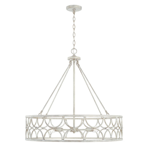 Four Light Pendant from the Ricci Collection in Winter White Finish by Capital Lighting