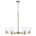 Six Light Chandelier from the Emerson Collection in Aged Brass Finish by Capital Lighting