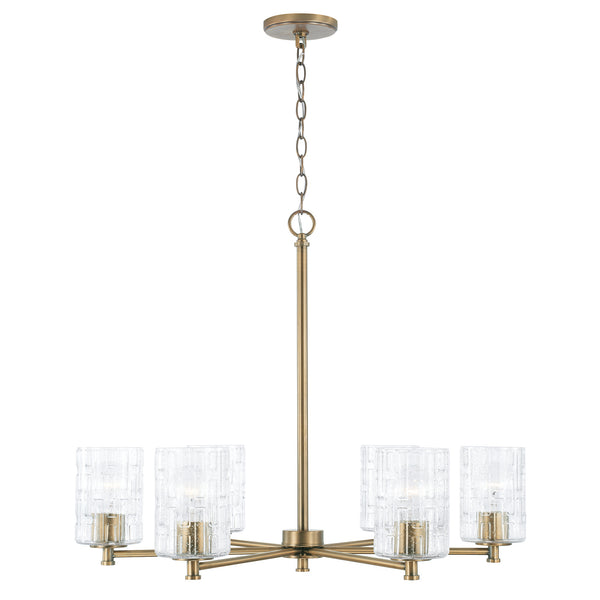 Capital Lighting - 441361AD-491 - Six Light Chandelier - Emerson - Aged Brass from Lighting & Bulbs Unlimited in Charlotte, NC