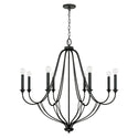 Eight Light Chandelier from the Bentley Collection in Black Iron Finish by Capital Lighting