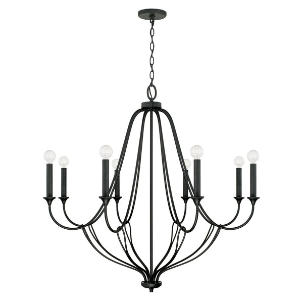 Capital Lighting - 441681BI - Eight Light Chandelier - Bentley - Black Iron from Lighting & Bulbs Unlimited in Charlotte, NC