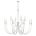 12 Light Chandelier from the Laurent Collection in Polished Nickel Finish by Capital Lighting