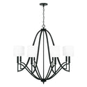 Capital Lighting - 442381MB-701 - Eight Light Chandelier - Sylvia - Matte Black from Lighting & Bulbs Unlimited in Charlotte, NC