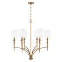 Six Light Chandelier from the Abbie Collection in Aged Brass Finish by Capital Lighting