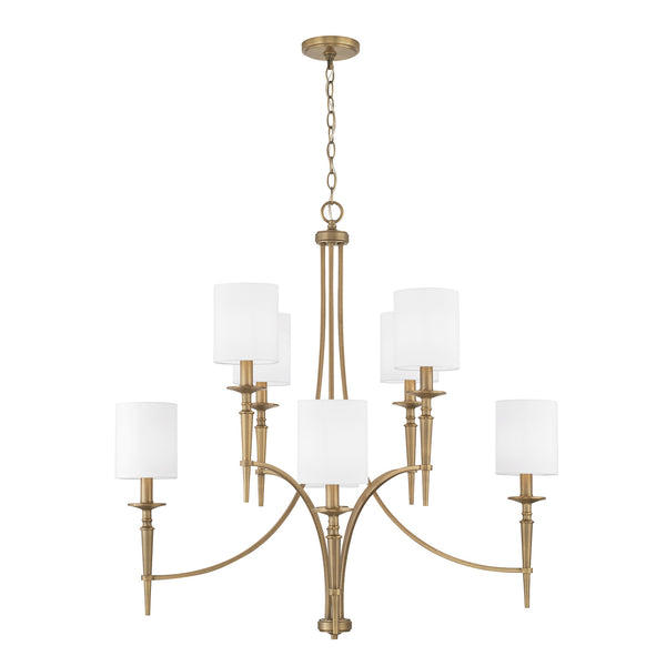 Capital Lighting - 442681AD-701 - Eight Light Chandelier - Abbie - Aged Brass from Lighting & Bulbs Unlimited in Charlotte, NC