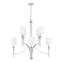 Capital Lighting - 442681PN-701 - Eight Light Chandelier - Abbie - Polished Nickel from Lighting & Bulbs Unlimited in Charlotte, NC