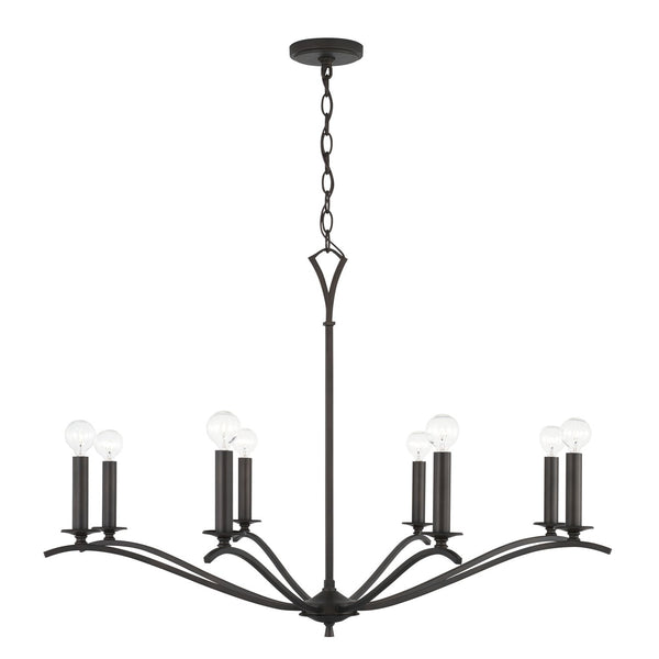 Eight Light Chandelier from the Jaymes Collection in Old Bronze Finish by Capital Lighting