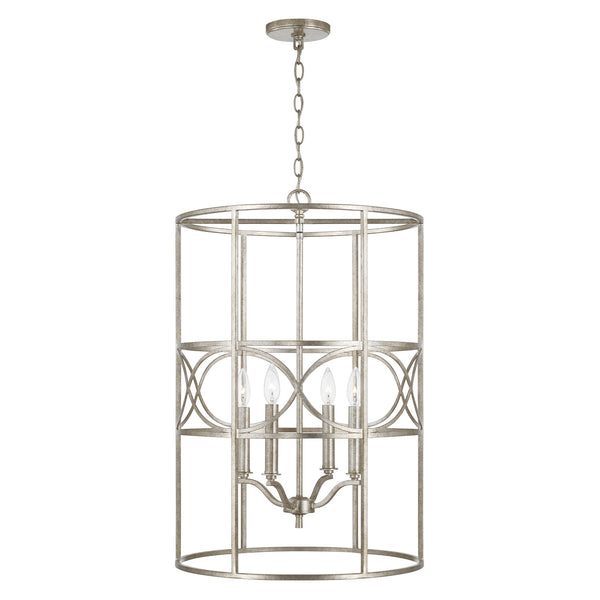 Capital Lighting - 542341AS - Four Light Foyer Pendant - Sylvia - Antique Silver from Lighting & Bulbs Unlimited in Charlotte, NC