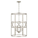 Four Light Foyer Pendant from the Sylvia Collection in Antique Silver Finish by Capital Lighting