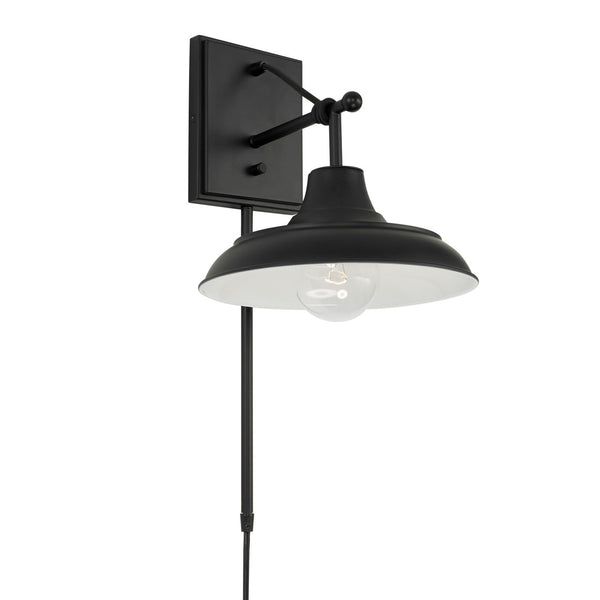 One Light Wall Sconce from the Jones Collection in Matte Black Finish by Capital Lighting