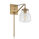 One Light Wall Sconce from the Dillon Collection in Aged Brass Finish by Capital Lighting