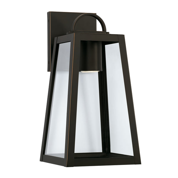 Capital Lighting - 943711OZ-GL - One Light Outdoor Wall Lantern - Leighton - Oiled Bronze from Lighting & Bulbs Unlimited in Charlotte, NC