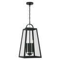 Four Light Outdoor Hanging Lantern from the Leighton Collection in Black Finish by Capital Lighting