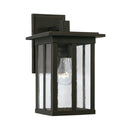 One Light Outdoor Wall Lantern from the Barrett Collection in Oiled Bronze Finish by Capital Lighting