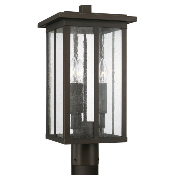 Capital Lighting - 943835OZ - Three Light Outdoor Post Lantern - Barrett - Oiled Bronze from Lighting & Bulbs Unlimited in Charlotte, NC