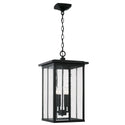 Four Light Outdoor Hanging Lantern from the Barrett Collection in Black Finish by Capital Lighting