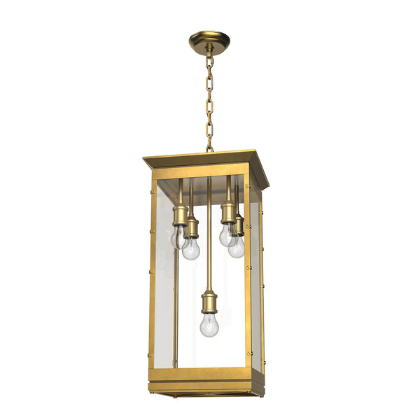 Alora - PD351018VB - Five Light Pendant - Douglas - Vintage Brass from Lighting & Bulbs Unlimited in Charlotte, NC