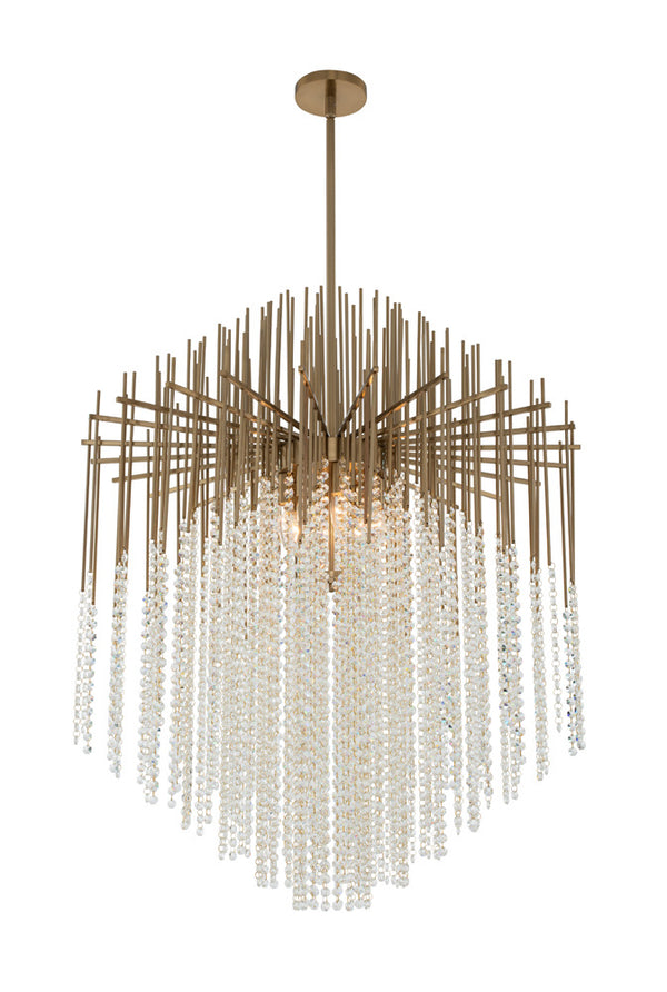Allegri - 037656-038-FR001 - Eight Light Pendant - Estrella - Brushed Champagne Gold from Lighting & Bulbs Unlimited in Charlotte, NC