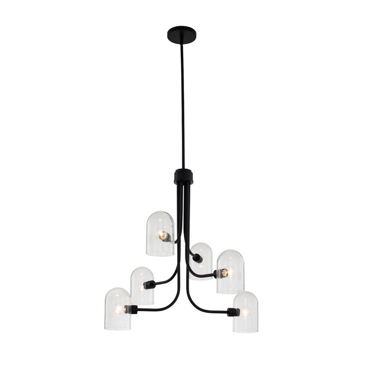 Kalco - 514071MB - Six Light Chandelier - Cupola - Matte Black from Lighting & Bulbs Unlimited in Charlotte, NC