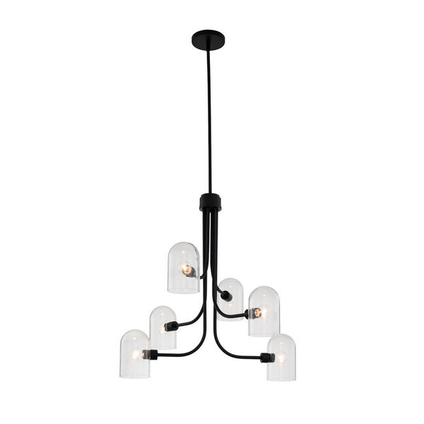 Kalco - 514071MB - Six Light Chandelier - Cupola - Matte Black from Lighting & Bulbs Unlimited in Charlotte, NC