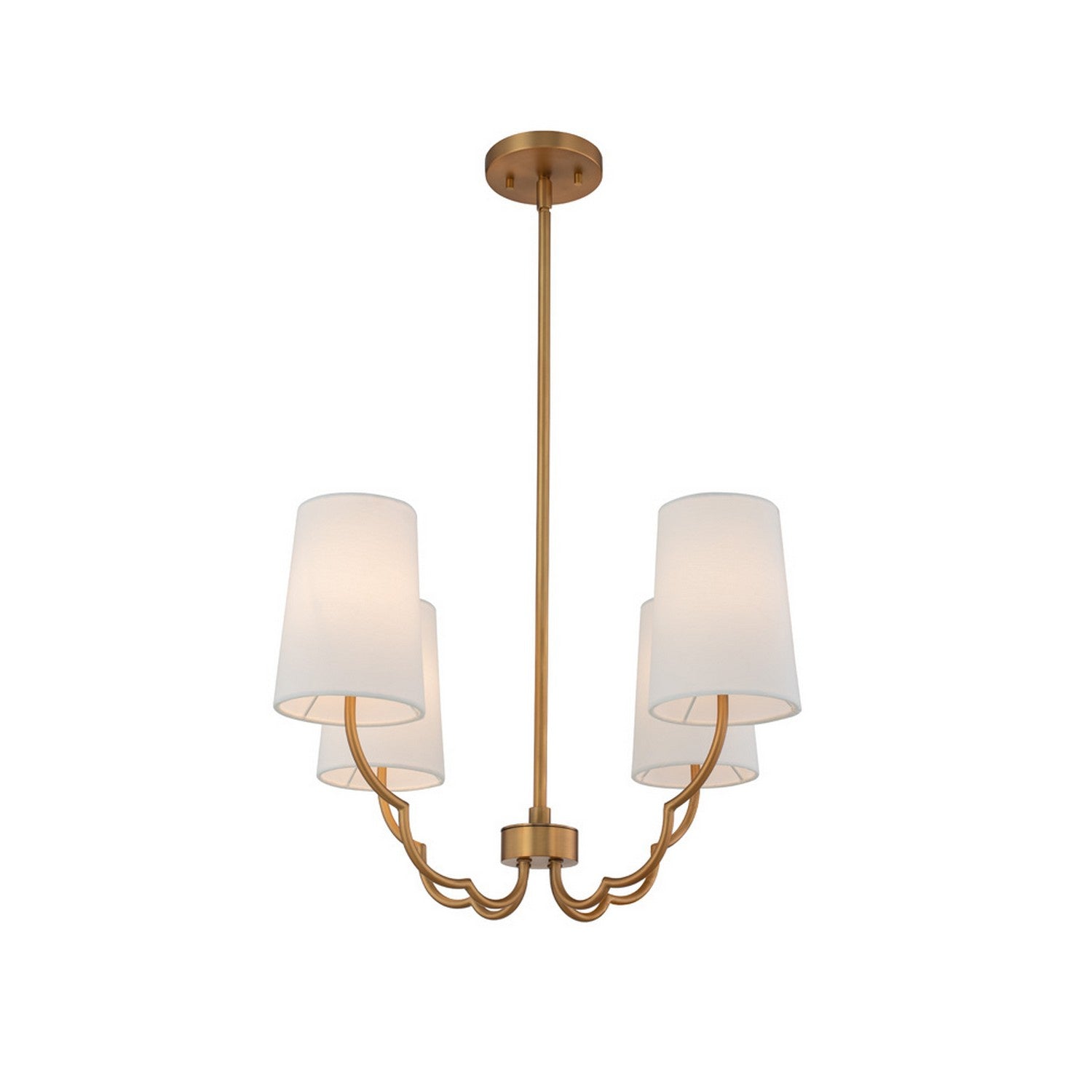 Kalco - 514371NB - Four Light Chandelier - Sophia - New Brass from Lighting & Bulbs Unlimited in Charlotte, NC
