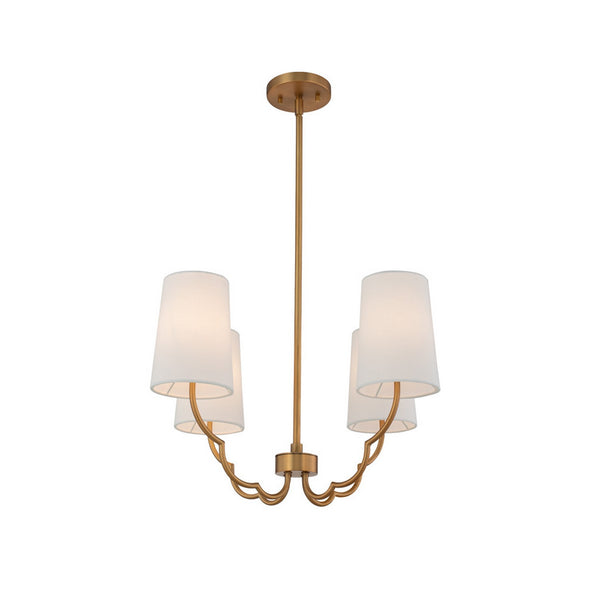 Kalco - 514371NB - Four Light Chandelier - Sophia - New Brass from Lighting & Bulbs Unlimited in Charlotte, NC