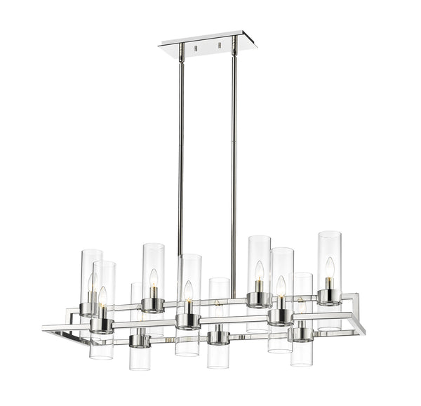 Z-Lite - 4008-10PN - Ten Light Island/Billiard - Datus - Polished Nickel from Lighting & Bulbs Unlimited in Charlotte, NC