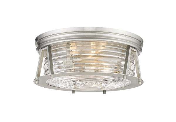 Z-Lite - 491F3-BN - Three Light Flush Mount - Cape Harbor - Brushed Nickel from Lighting & Bulbs Unlimited in Charlotte, NC