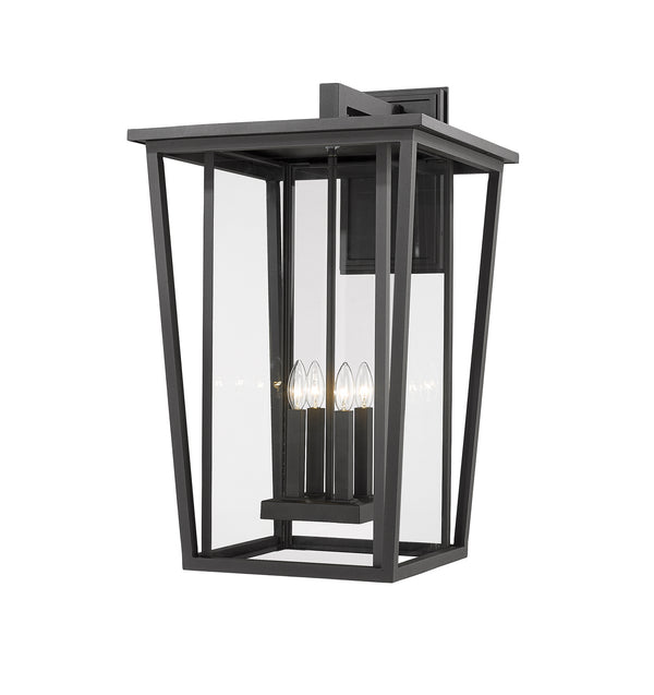 Z-Lite - 571XXL-BK - Four Light Outdoor Wall Sconce - Seoul - Black from Lighting & Bulbs Unlimited in Charlotte, NC