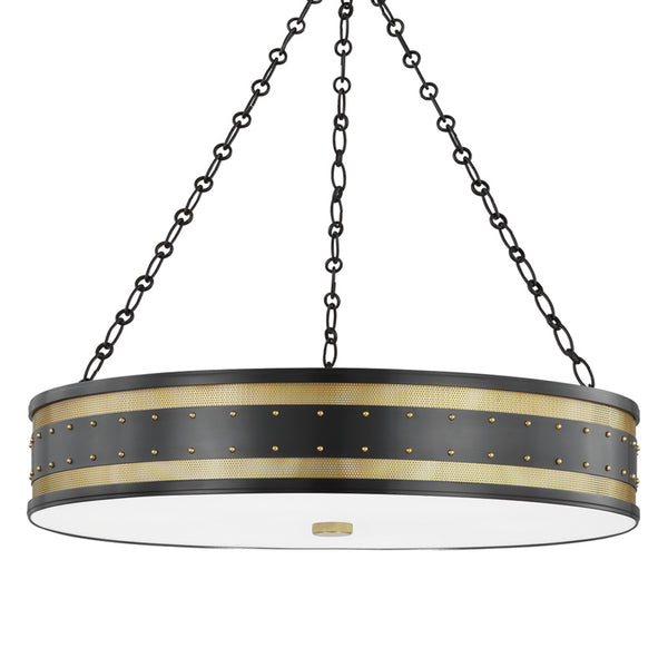Hudson Valley - 2230-AOB - Six Light Pendant - Gaines - Aged Old Bronze from Lighting & Bulbs Unlimited in Charlotte, NC
