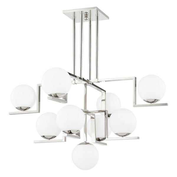 Hudson Valley - 5089-PN - Nine Light Chandelier - Tanner - Polished Nickel from Lighting & Bulbs Unlimited in Charlotte, NC