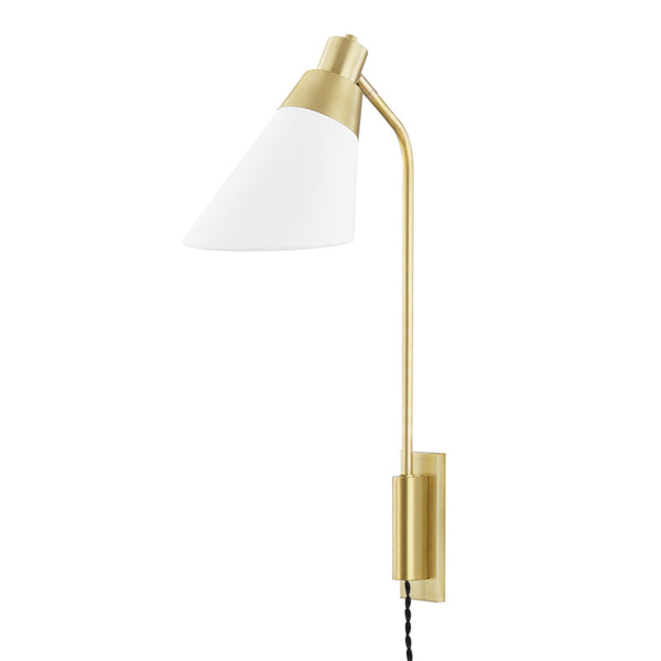Hudson Valley - 5831-AGB - One Light Wall Sconce - Hooke - Aged Brass from Lighting & Bulbs Unlimited in Charlotte, NC